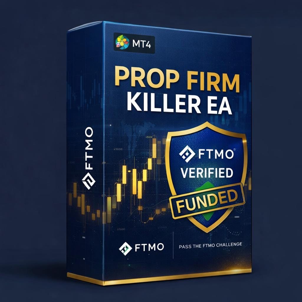 Ftmo Challenge Passing EA for Gold Xauusd Prop Firm MT4 Robot Funded Account Trading Bot  High Win Rate EA