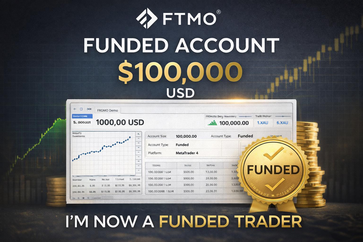 Ftmo Challenge Passing EA for Gold Xauusd Prop Firm MT4 Robot Funded Account Trading Bot  High Win Rate EA